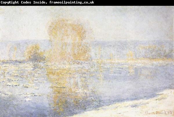 Claude Monet Floating Ice at Bennecourt